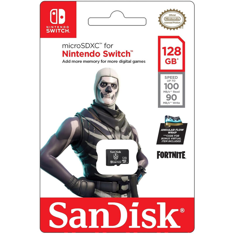 Micro Sd Sandisk 128GB Memory Card for Nintendo 100MBS