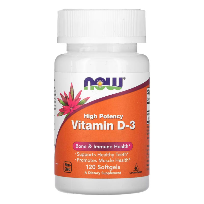 Vitamin D3 10000IU High potency Now 120 Softgels