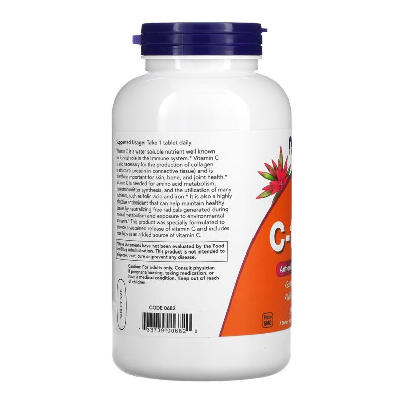 Vitamin C 1000mg and Rosehip Now Foods 250tab