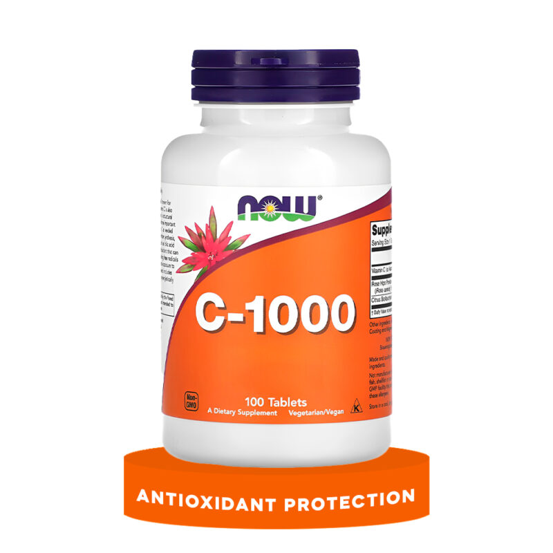 Vitamin C 1000mg and Rosehip Now Foods 100Tabls