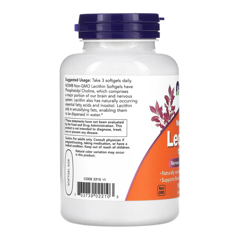 Lecithin Lecithin 1200mg Now Foods 100Cap Softgels