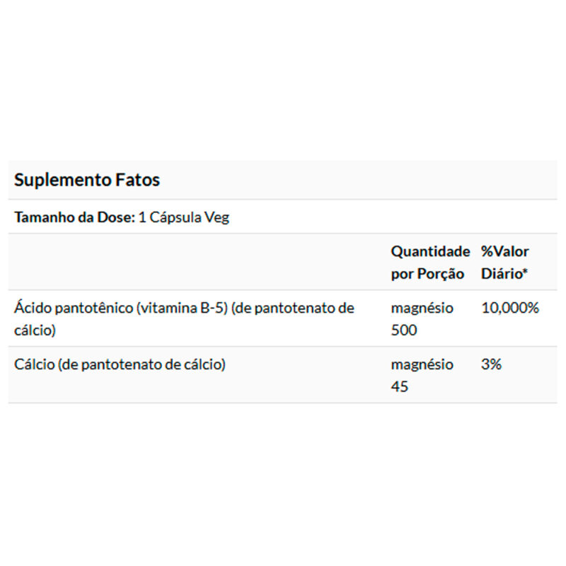 Pantothenic Acid 500mg Now Foods Vitamin B Complex 100Cap