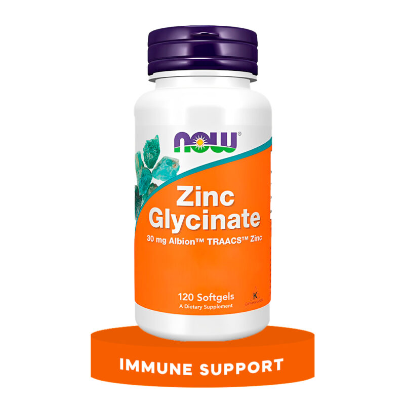 Zinc Glycinate 30mg Now Foods Zinc Glycinate 120 Softgels