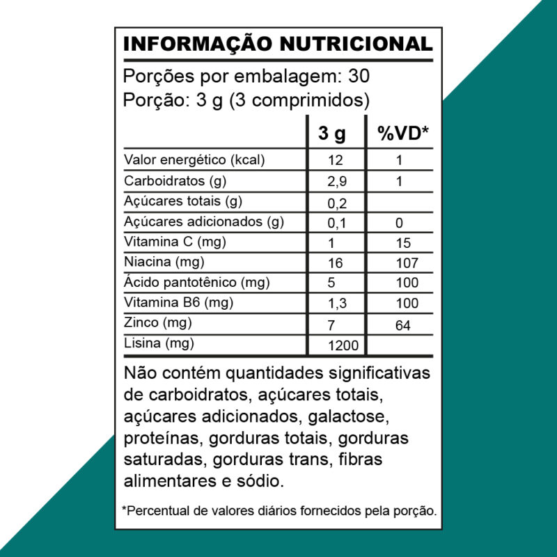Lysine naherps 1200mg unilife flavor orange acerola pomegranate
