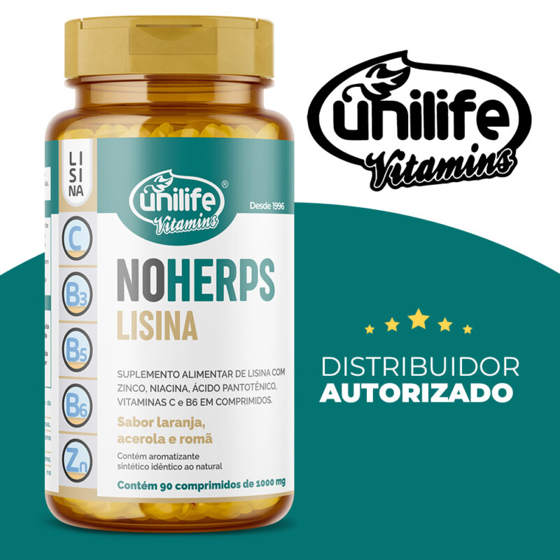 Lysine naherps 1200mg unilife flavor orange acerola pomegranate