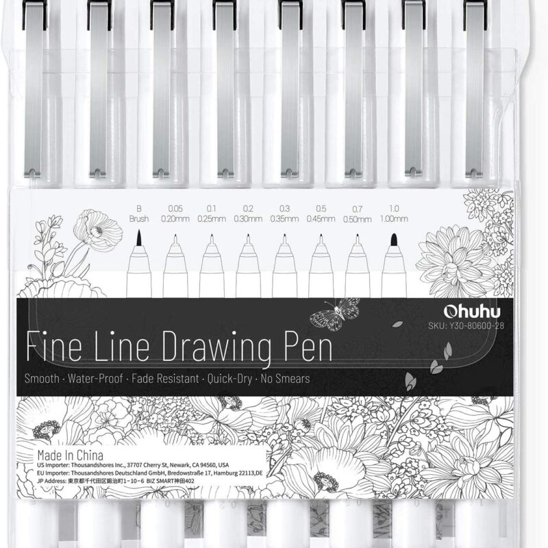 FINELINER PENS FOR DRAWING 8 PACKS