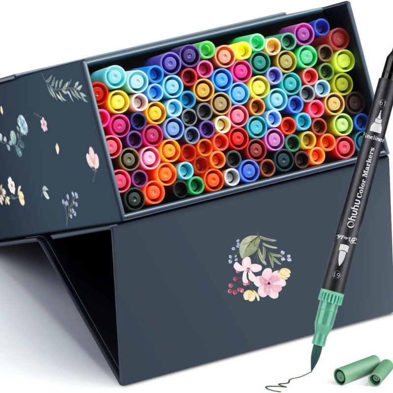 100-COLOR BRUSH & FINELINER PENS