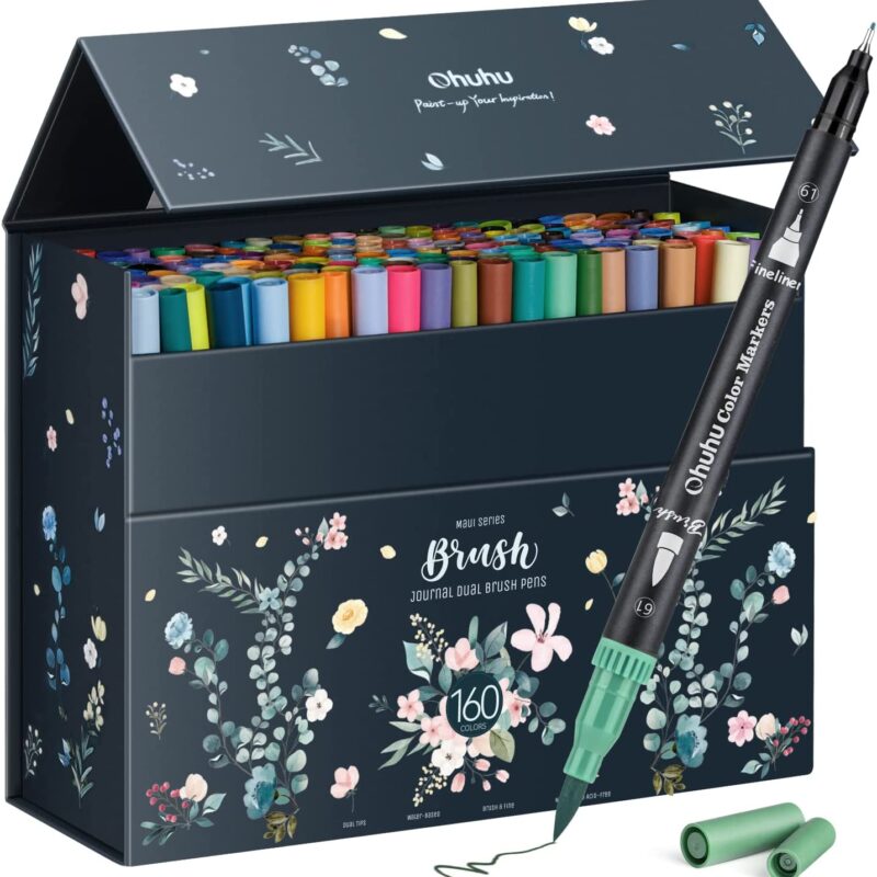 160-COLOR BRUSH & FINELINER PENS