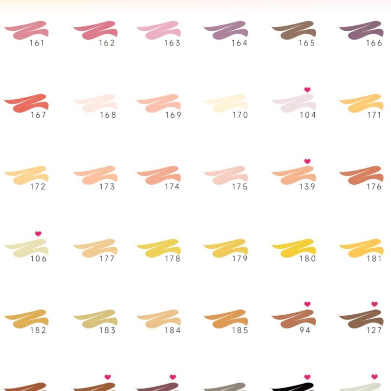 BRUSH & FINELINER PENS 36 COLORS, BLACK STAND