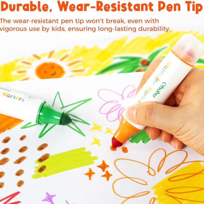 STAMPED WASHABLE ART MARKERS
