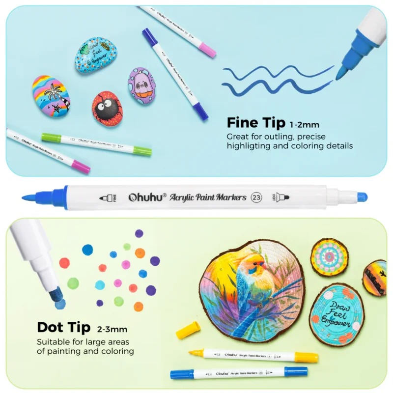 36-COLOR ACRYLIC PAINT MARKERS