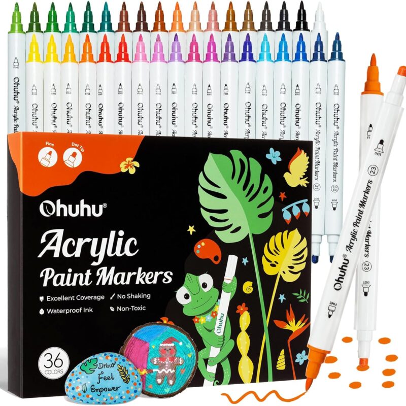 36-COLOR ACRYLIC PAINT MARKERS
