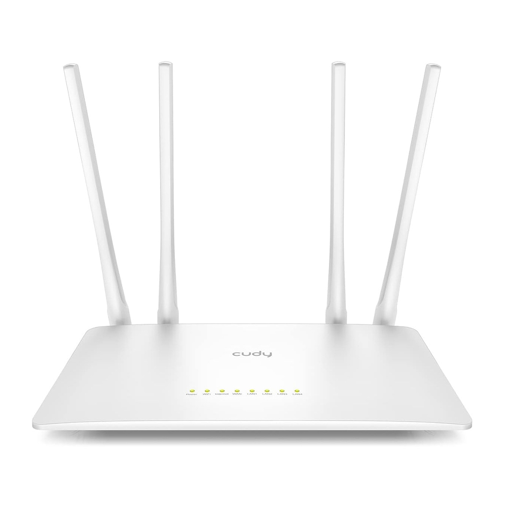 Router Wi-Fi Cudy AC1200 Dual Band 4 Antennas WR1200 White