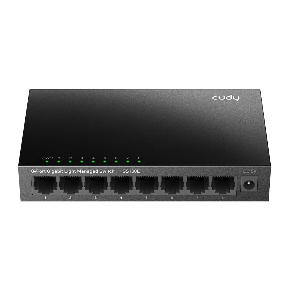 Switch Gigabit 8 Ports Managed Web Vlan Metal Gs108e