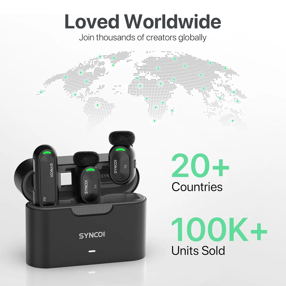 Microphone Wireless Synco SMIC-C USB-C Lavalier Phone Vlog