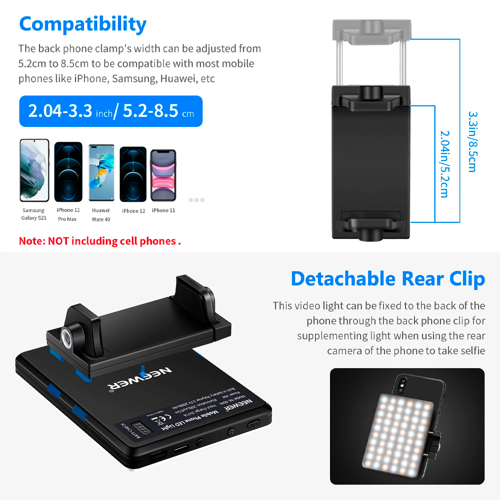 Portable LED Light Neewer NL-60AI Photo/Video Phone/Pc Black