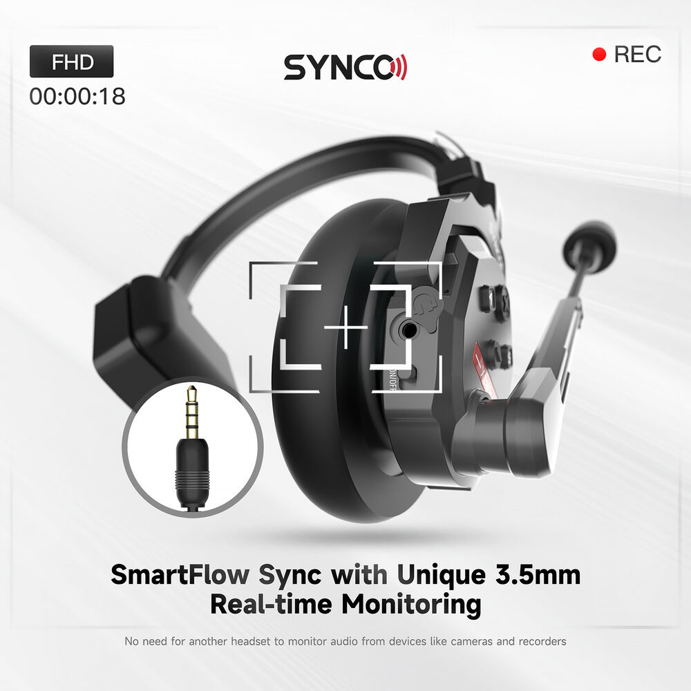 Wireless Headset Synco X5 p/Intercom Black