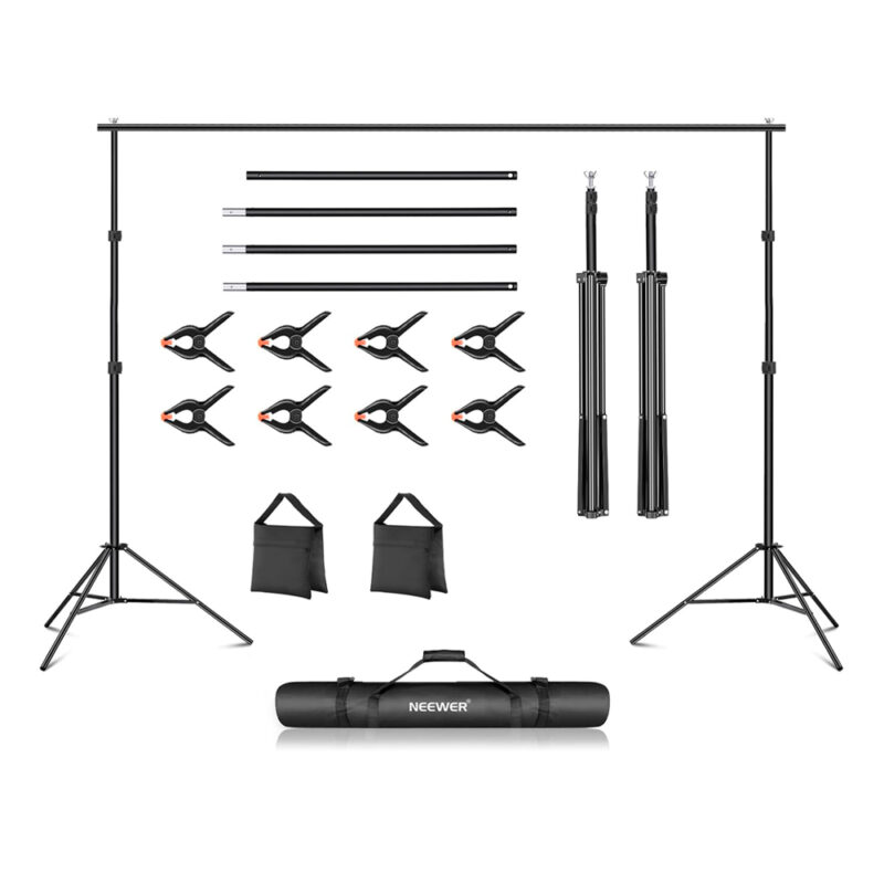 Kit Support Pano Background Neewer Photo Estudio 3m/2m Black
