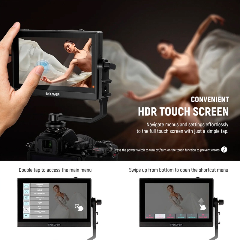 Monitor of Field p/Camera Neewer F500 Screen 5.5 pol Black