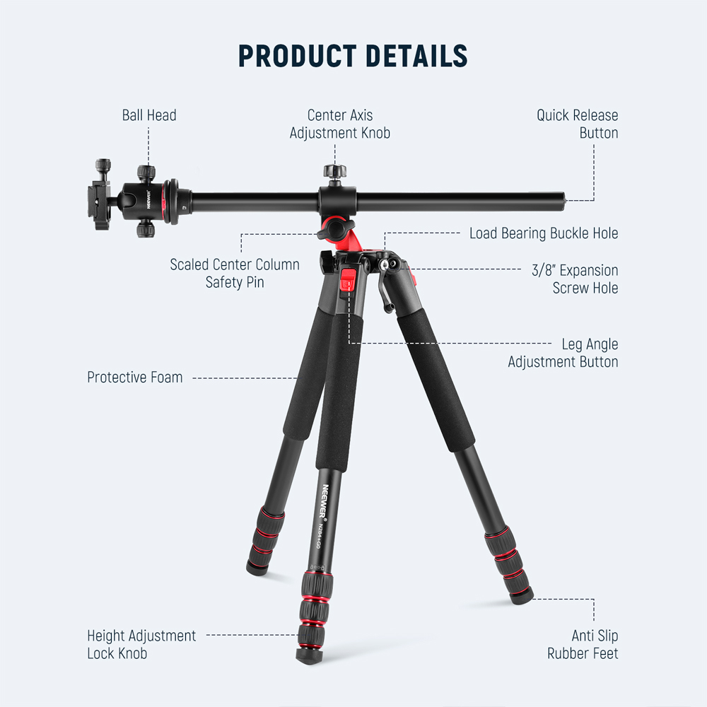 Tripod Multifuncional Neewer 2 in 1 for Camera Black