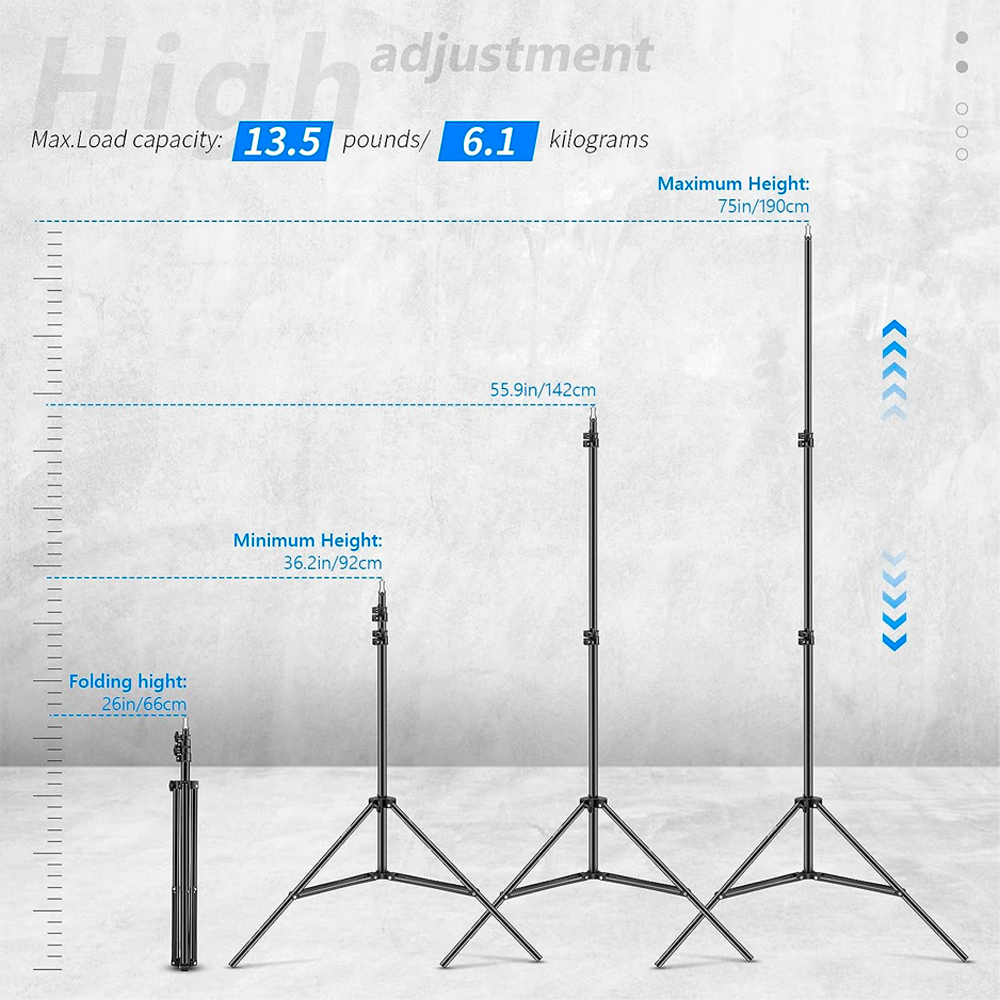 Support of Light for Photography Neewer 190cm Black