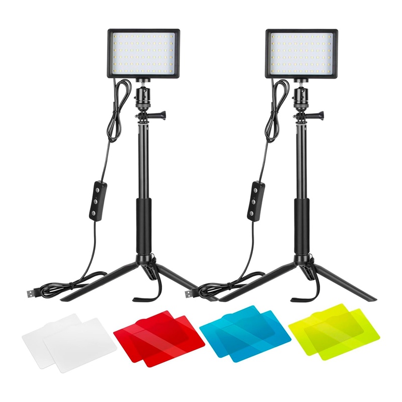 Kit Dual Light of Video Photo Neewer Usb Led 5600K Black