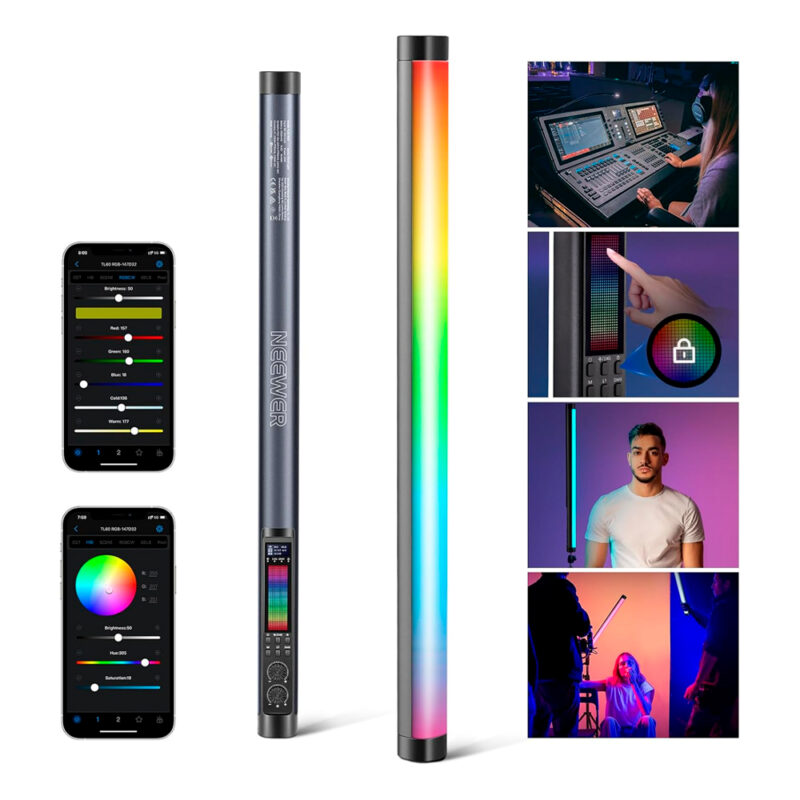 Wand Portable LED Light Neewer TL60 Rgb Photo/Video Black