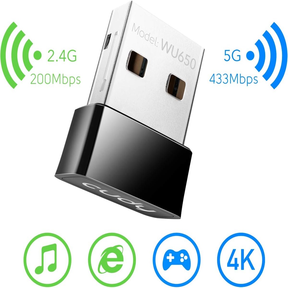 Adapter Wifi Usb Cudy WU650 650mbps Nano Pc Laptop
