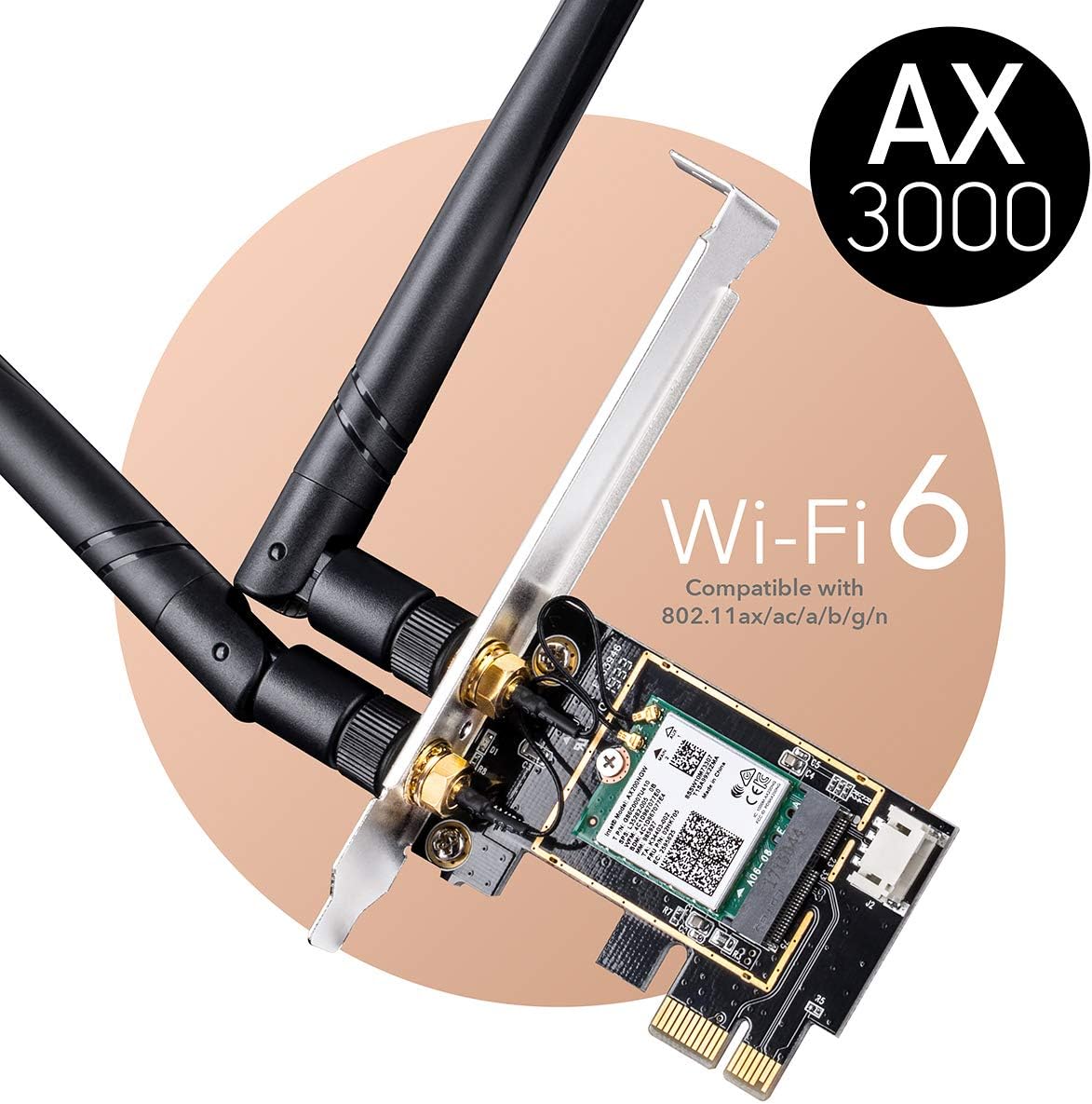 Card Of Network Cudy AX3000 Wifi 6 Pcie Bluetooth We3000