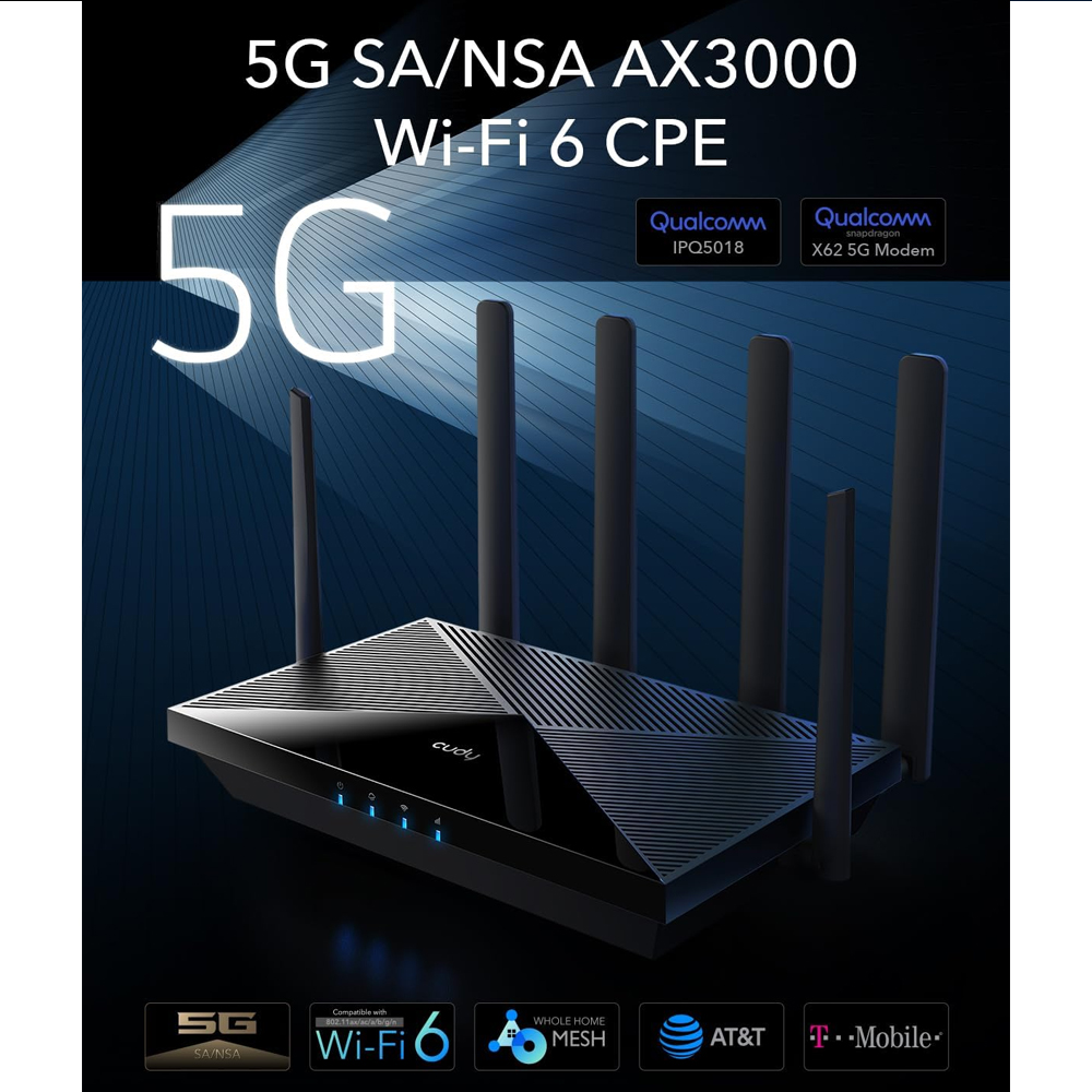 Router 5G Wi-Fi 6 Cudy P5 AX3000 Dual SIM 3.4Gbps