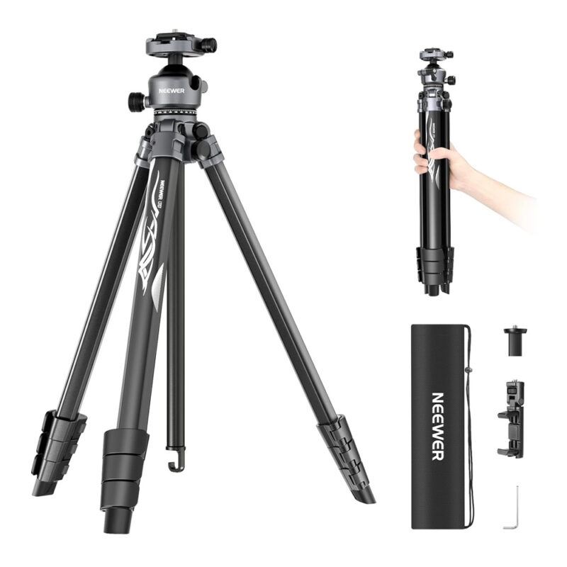 Neewer Tripod Travel Aluminum Head Ball Camera Telefone