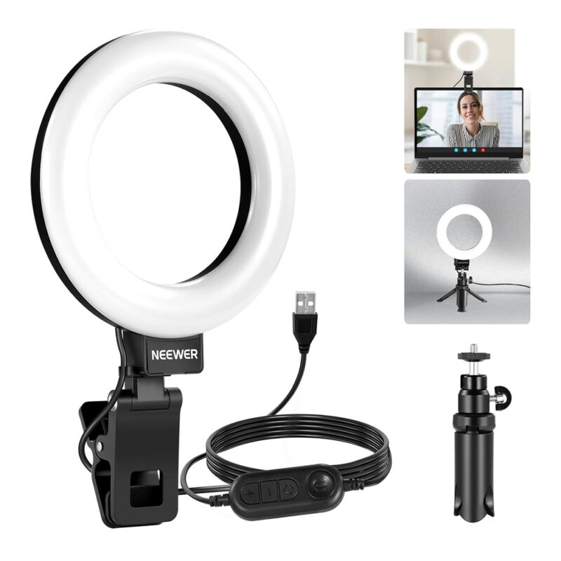 Ring of Light Ring Light Neewer 5" c/Clip Tripod Live Video