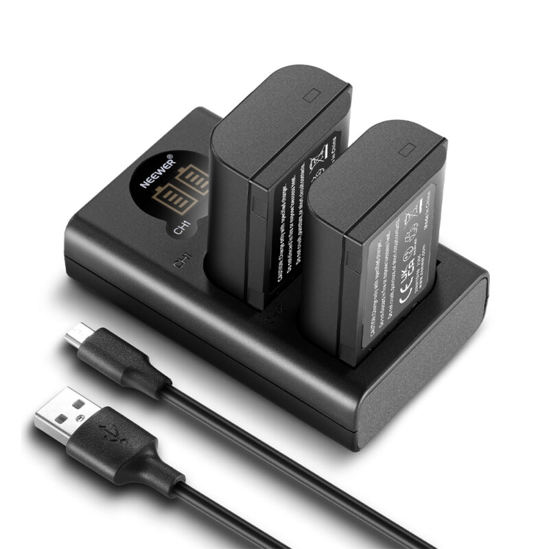 Kit 2 Batteries Neewer DMW-BLK22 with Charger USB Dual