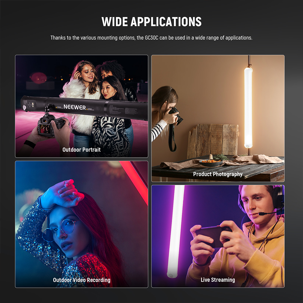 Neewer Wand Light Video LED Tubo Handheld RGB Inflável