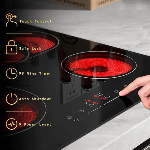 CERAMIC HOB 4 ZONES 6600W